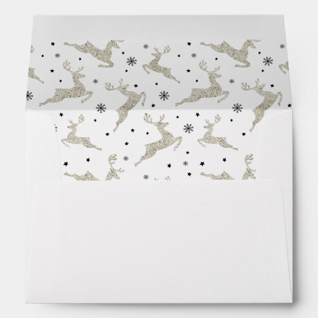 Silver Reindeers Envelopes (Back (Bottom))
