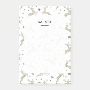 Silver Reindeers Post-it Notes