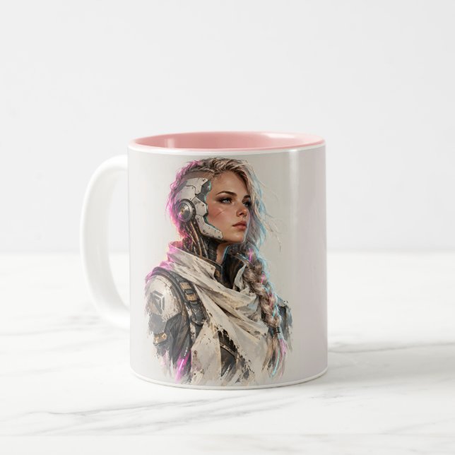 Silver Requiem Two-Tone Coffee Mug (Front Left)