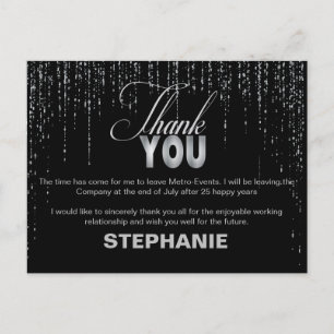 Silver Retirement Thank You Cards