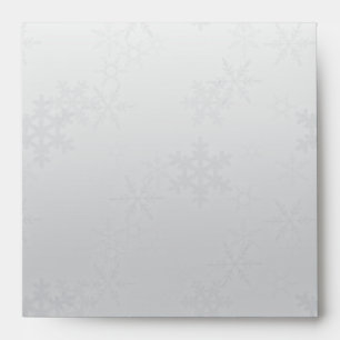 Silver Return Address Envelope for Square Invite