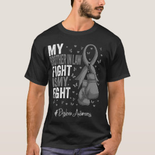 Silver Ribbon Brother In Law Dyslexia Awareness T-Shirt