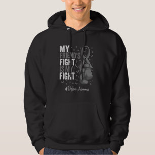 Silver Ribbon Friend Dyslexia Awareness Hoodie