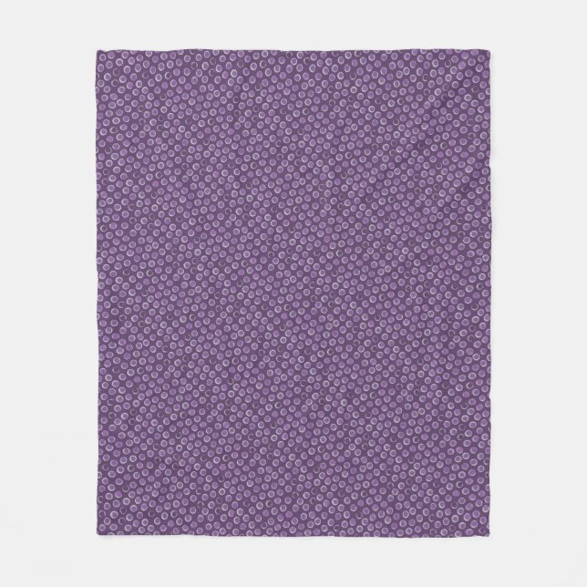 Silver Rings Purple Pattern Fleece Blanket (Front)