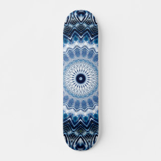 Silver Ripples Mandala 2 Skateboard