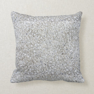 Silver Rocaille Seed Beads Cushion