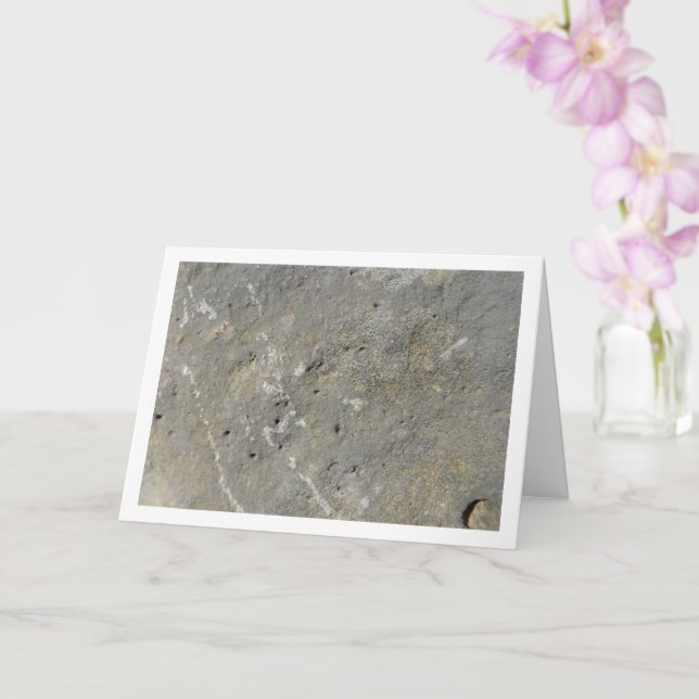 Silver Rock, Stone Background Card (Orchid)