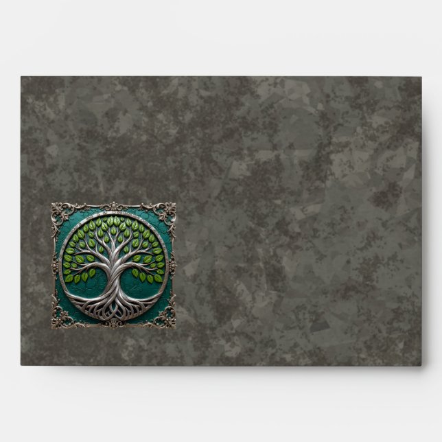 Silver Roots of Eternity – Tree of Life.   Envelope (Front)