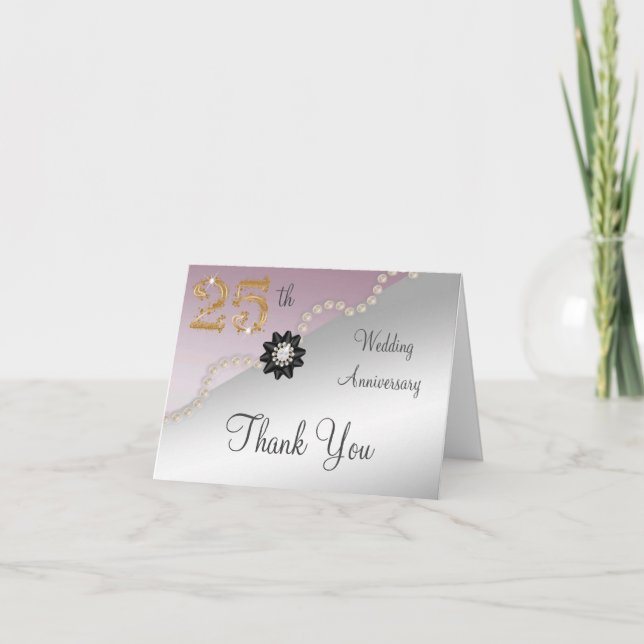 Silver Rose Gold 25th Anniversary Thank You (Front)