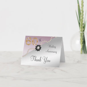 Silver Rose Gold 60th Anniversary Thank You