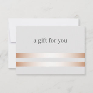 Silver   Rose Gold Elegant Gift Card