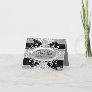 Silver Rose & Jewel 25th Anniversary Thank You