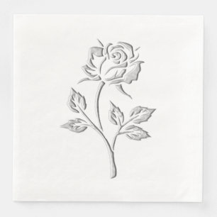 Silver Rose Napkin