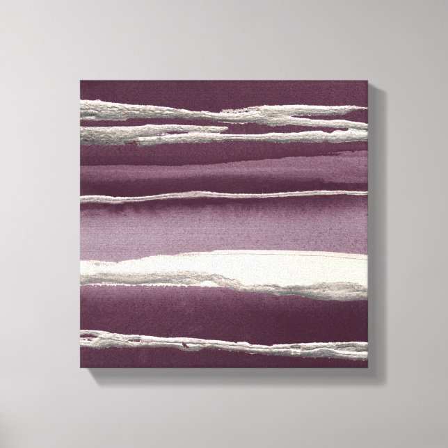 Silver Rose Purple Abstract Print (Front)