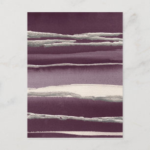 Silver Rose Purple Abstract Print Postcard