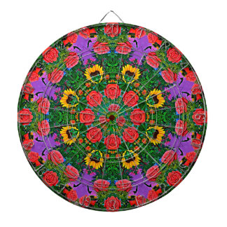 Silver Rose Rings Dartboard