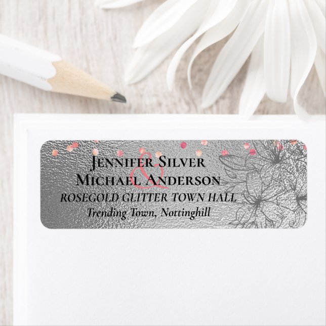 Silver Rosegold WEDDING Metallic Glitter BUDGET (Insitu)