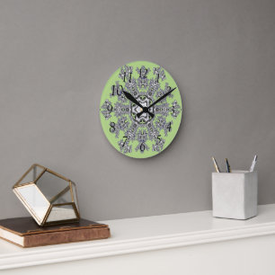 Silver Round Clock