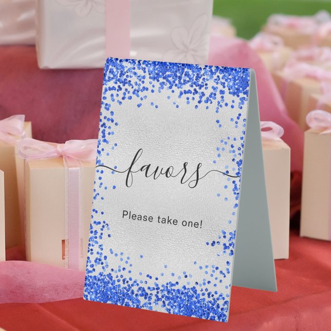 Silver royal blue party favours  (Creator Uploaded)