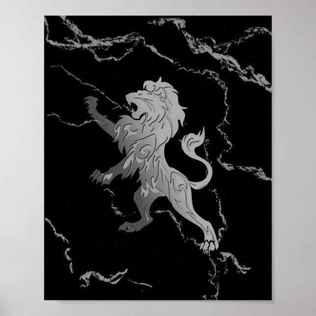 Silver Royal Lion Poster (Front)