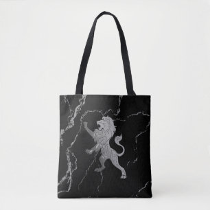 Silver Royal Lion Tote Bag