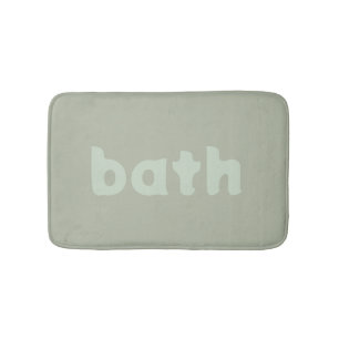 silver sage green  bath mat