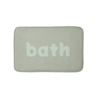 silver sage green  bath mat