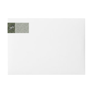 Silver Sagittarius Zodiac Woodland Digital Camo Wrap Around Label