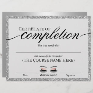 Silver Salon Certificate of Completion Award