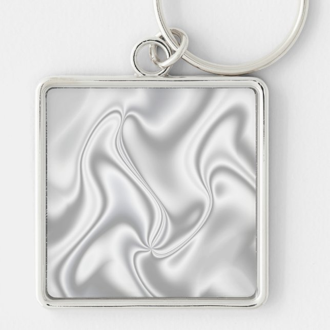 Silver Satin Key Ring (Front)
