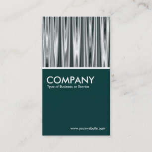 Silver Satin Ripples - Dark Jade Green Business Card