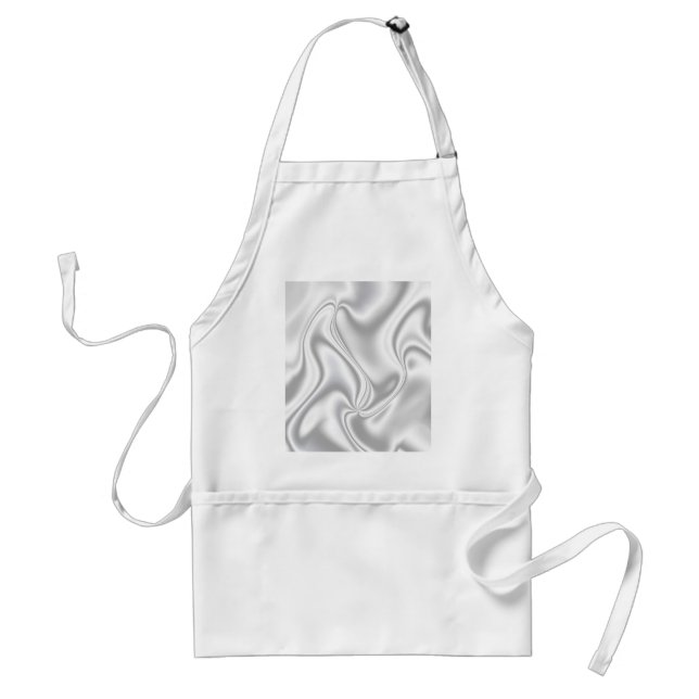 Silver Satin Standard Apron (Front)