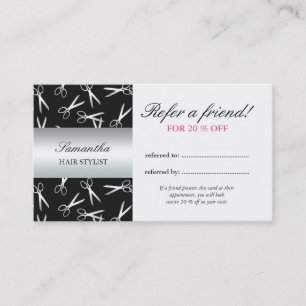 Silver Scissors   Refer a Friend Referral Card