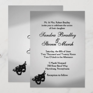 Silver Screen Theatre Theme Wedding Invitation