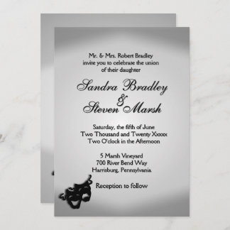 Silver Screen Theatre Theme Wedding Invitation