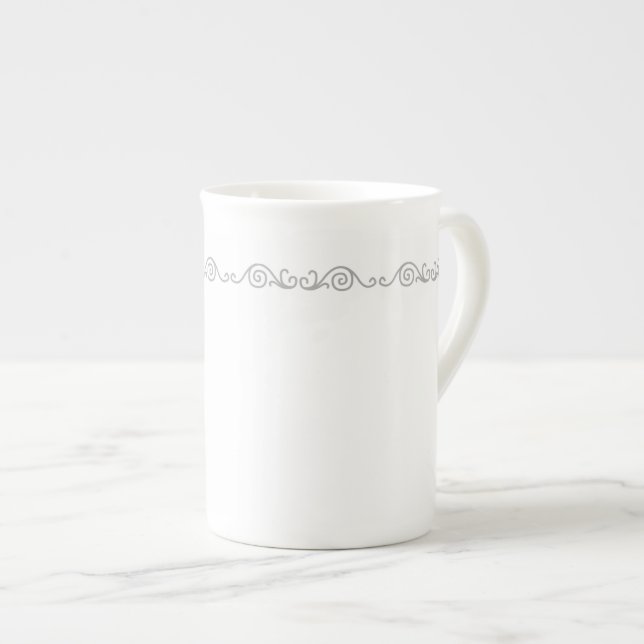 Silver Scroll Work Speciality Mug (Front Right)