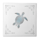 Silver Sea Turtle White Coastal 
