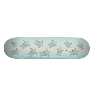 Silver Sea Turtles Beach Style Skateboard