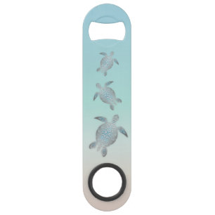 Silver Sea Turtles Turquoise Maritime Nautical