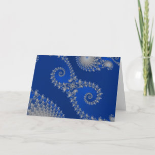 Silver Seahorse Greetings Card