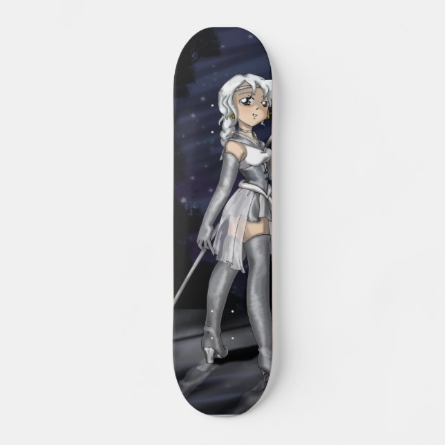 Silver Senshi Skateboard (Front)