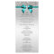 Silver Sequin Teal Diamond Bow Wedding Program