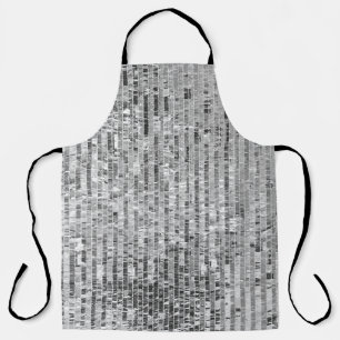 Silver sequins, glamourous seamless background. apron