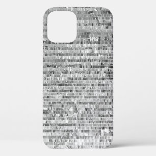 Silver sequins, glamourous seamless background. iPhone 12 case