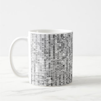 Silver sequins, glamourous seamless background. coffee mug