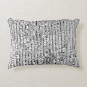 Silver sequins, glamourous seamless background. decorative cushion