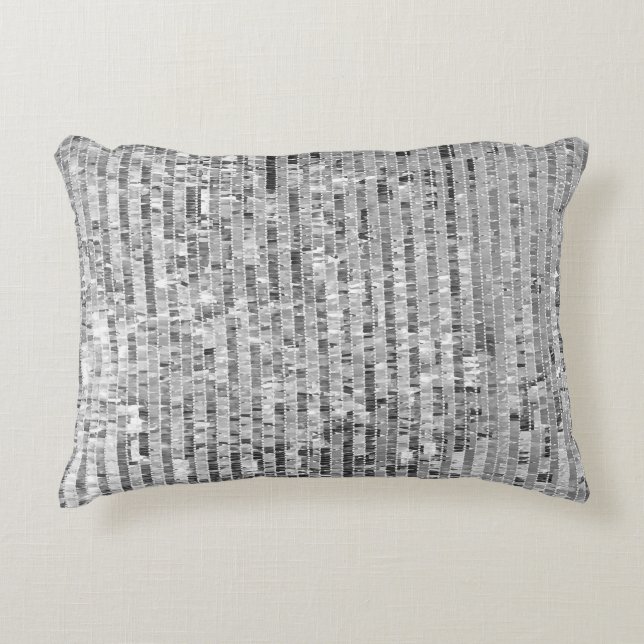 Silver sequins, glamourous seamless background. decorative cushion (Front)