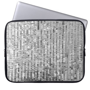 Silver sequins, glamourous seamless background. laptop sleeve