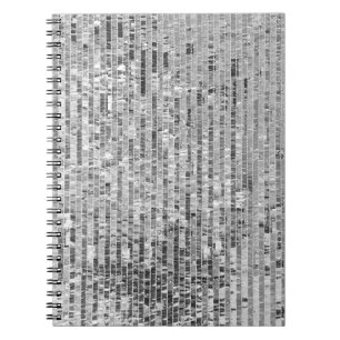 Silver sequins, glamourous seamless background. notebook