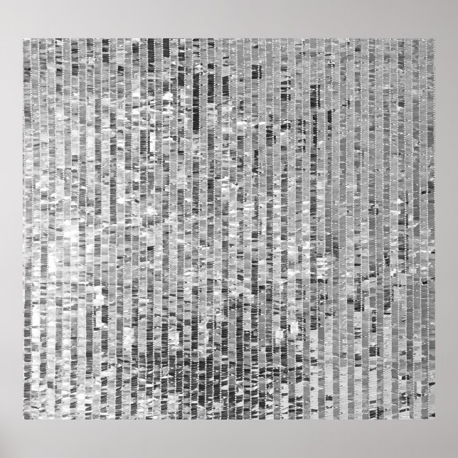 Silver sequins, glamourous seamless background. poster (Front)